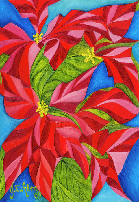 Christmas Euphorbia Painting